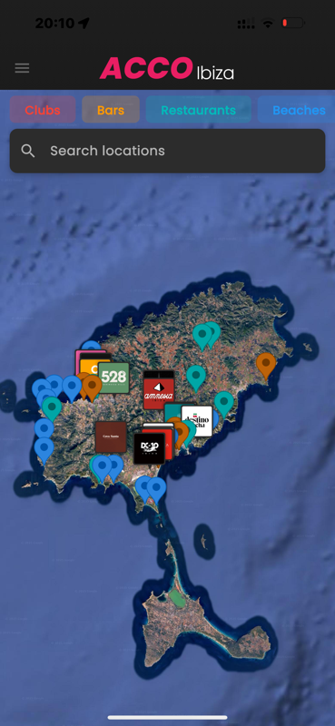 ACCO Ibiza App - Location Map