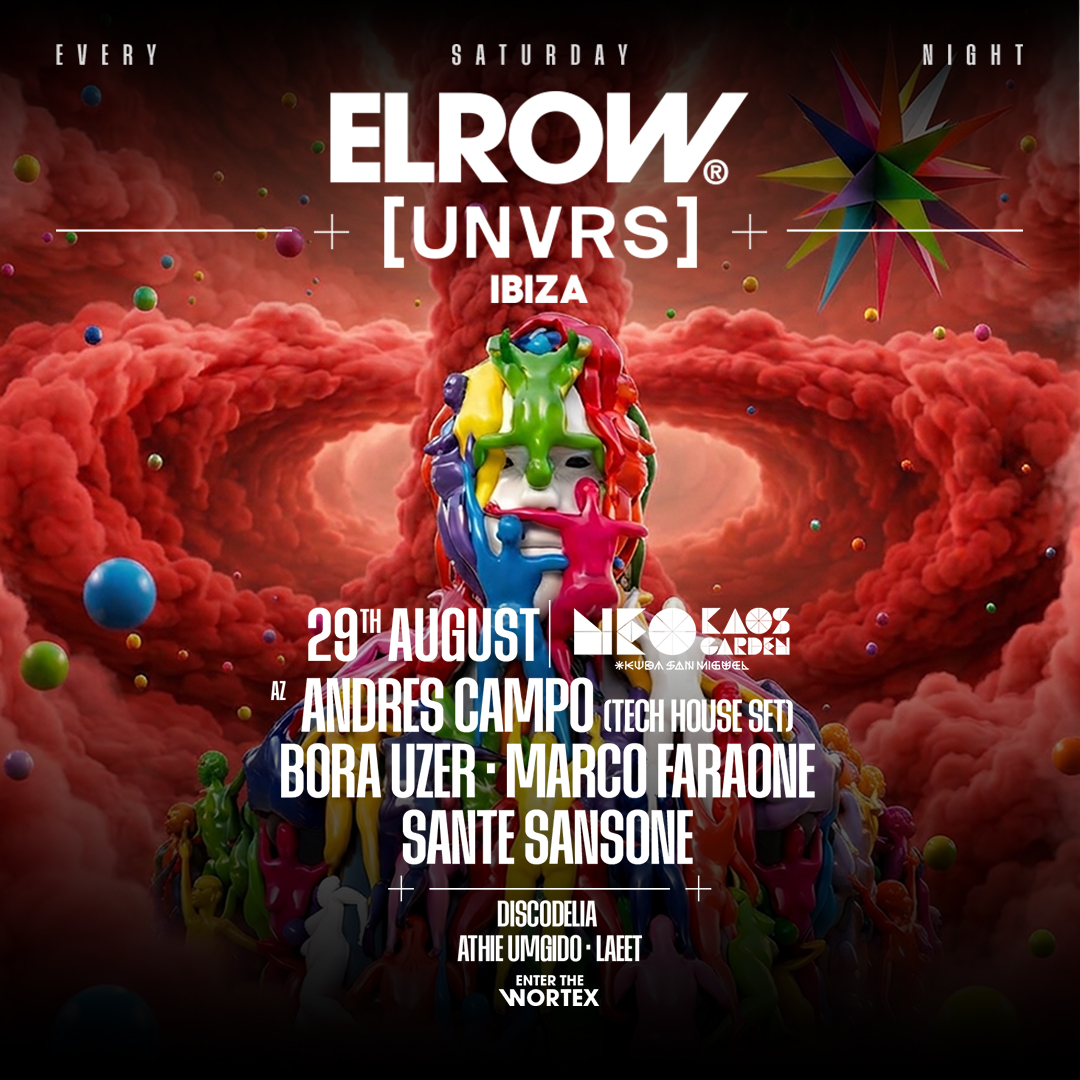Elrow at UNVRS on Saturday, August 29, 2026