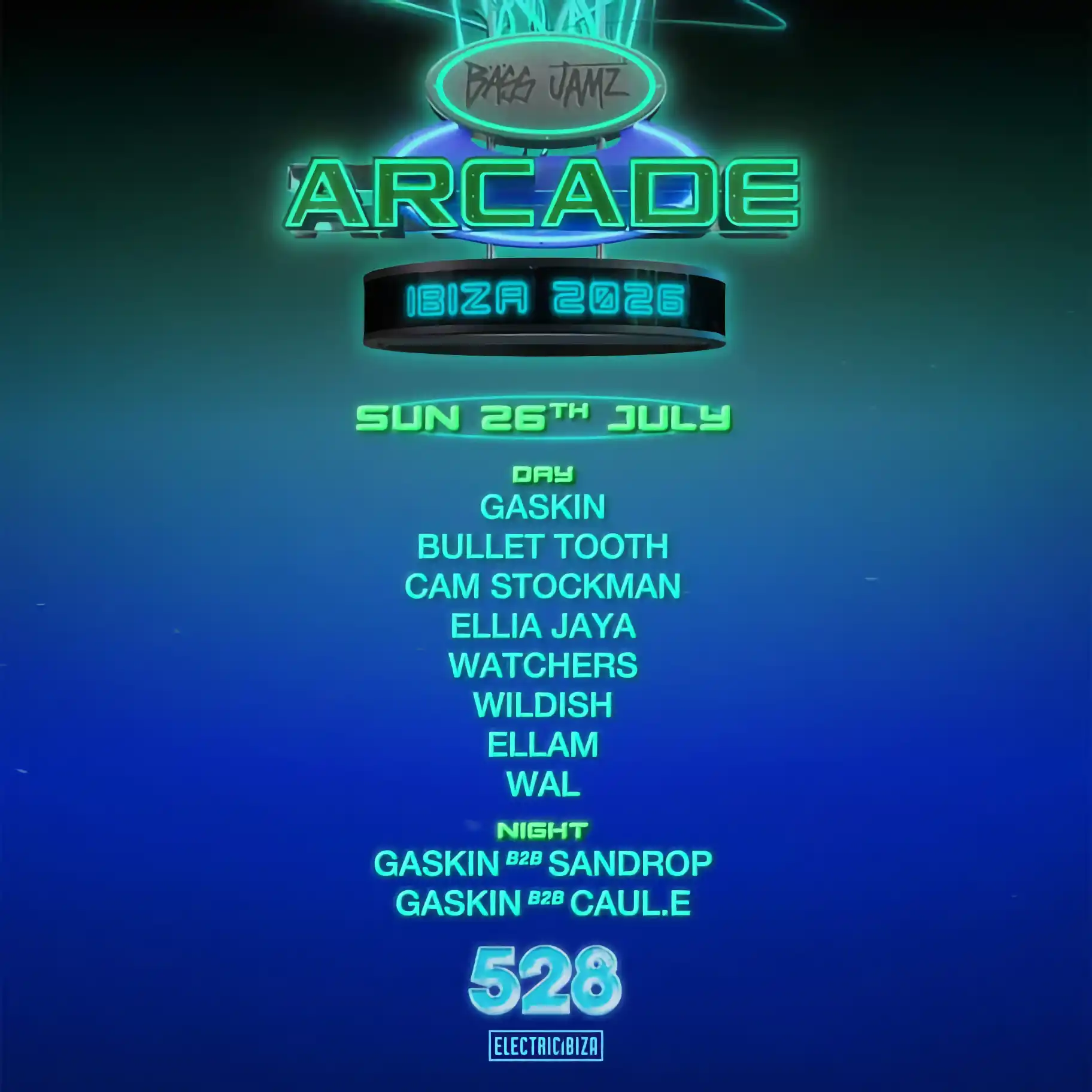 Bass Jamz at 528 on Sunday, July 26, 2026