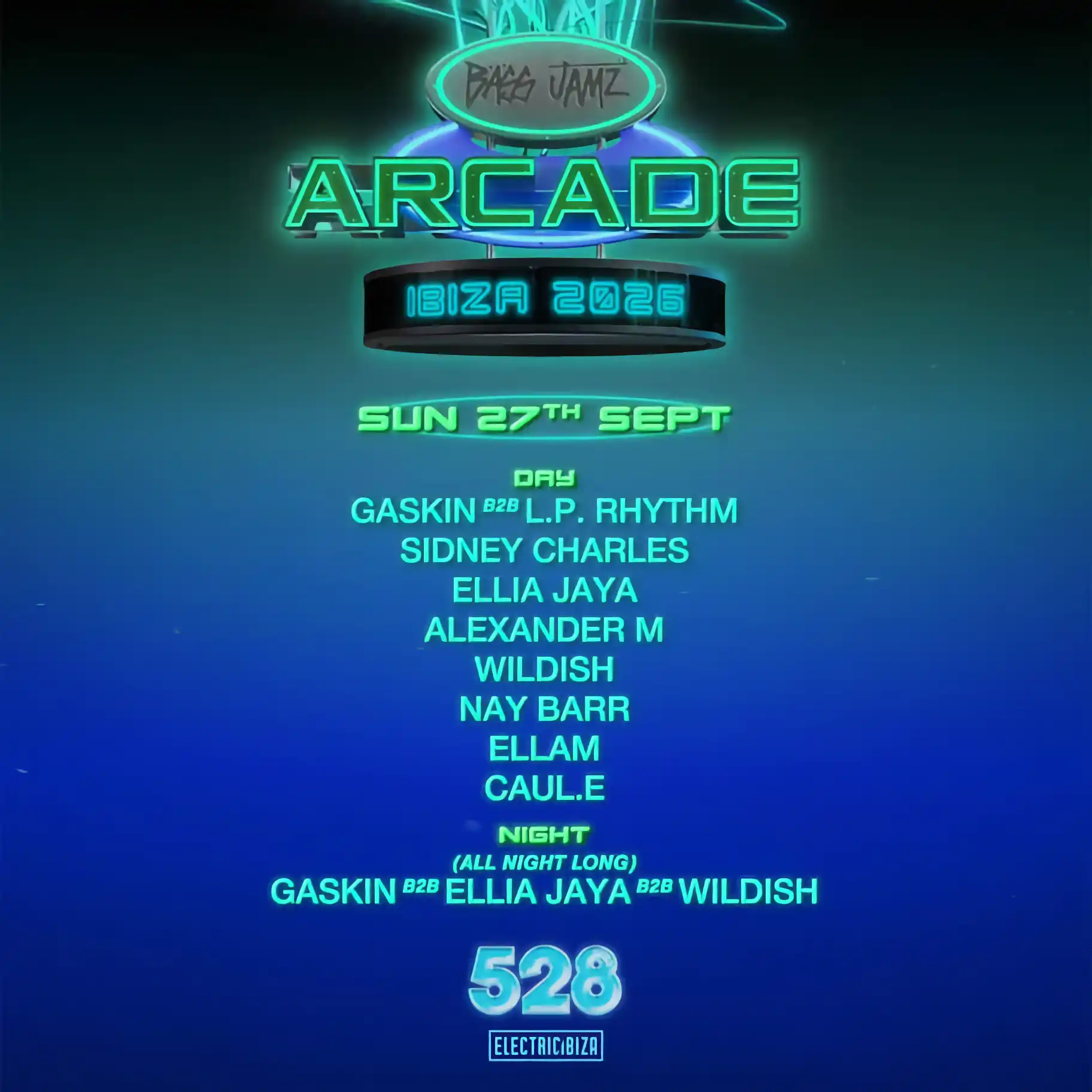 Bass Jamz at 528 on Sunday, September 27, 2026
