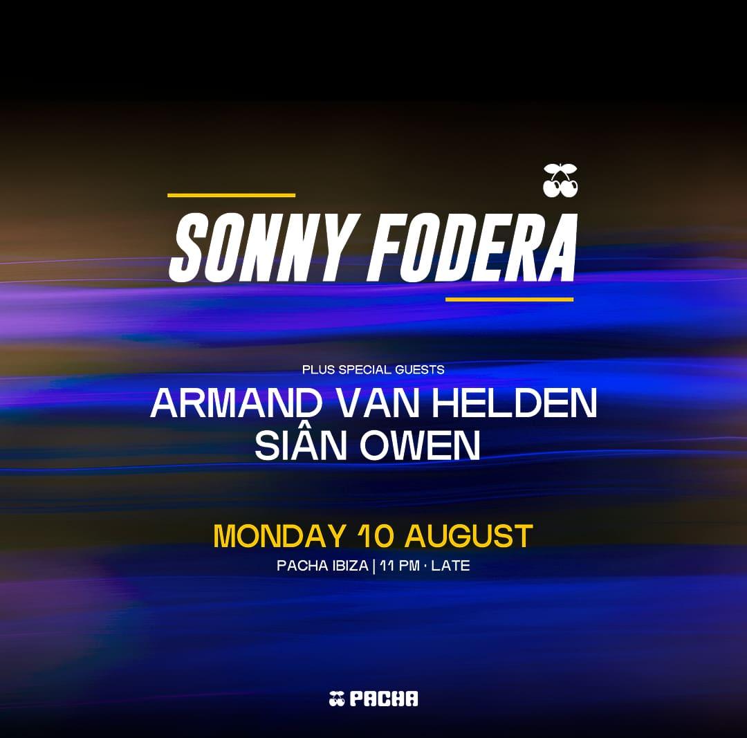 Sonny Fodera at Pacha on Monday, August 10, 2026