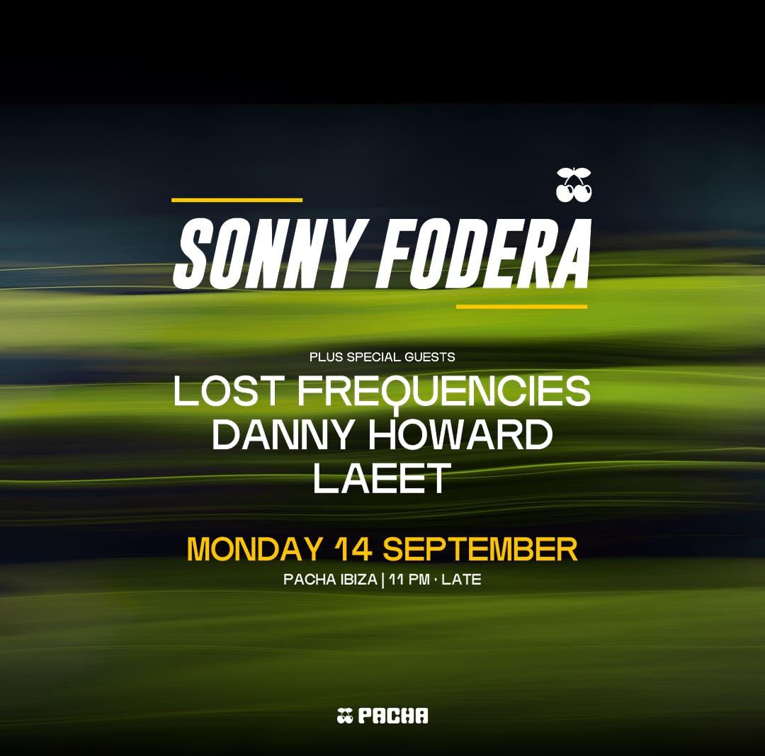 Sonny Fodera at Pacha on Monday, September 14, 2026
