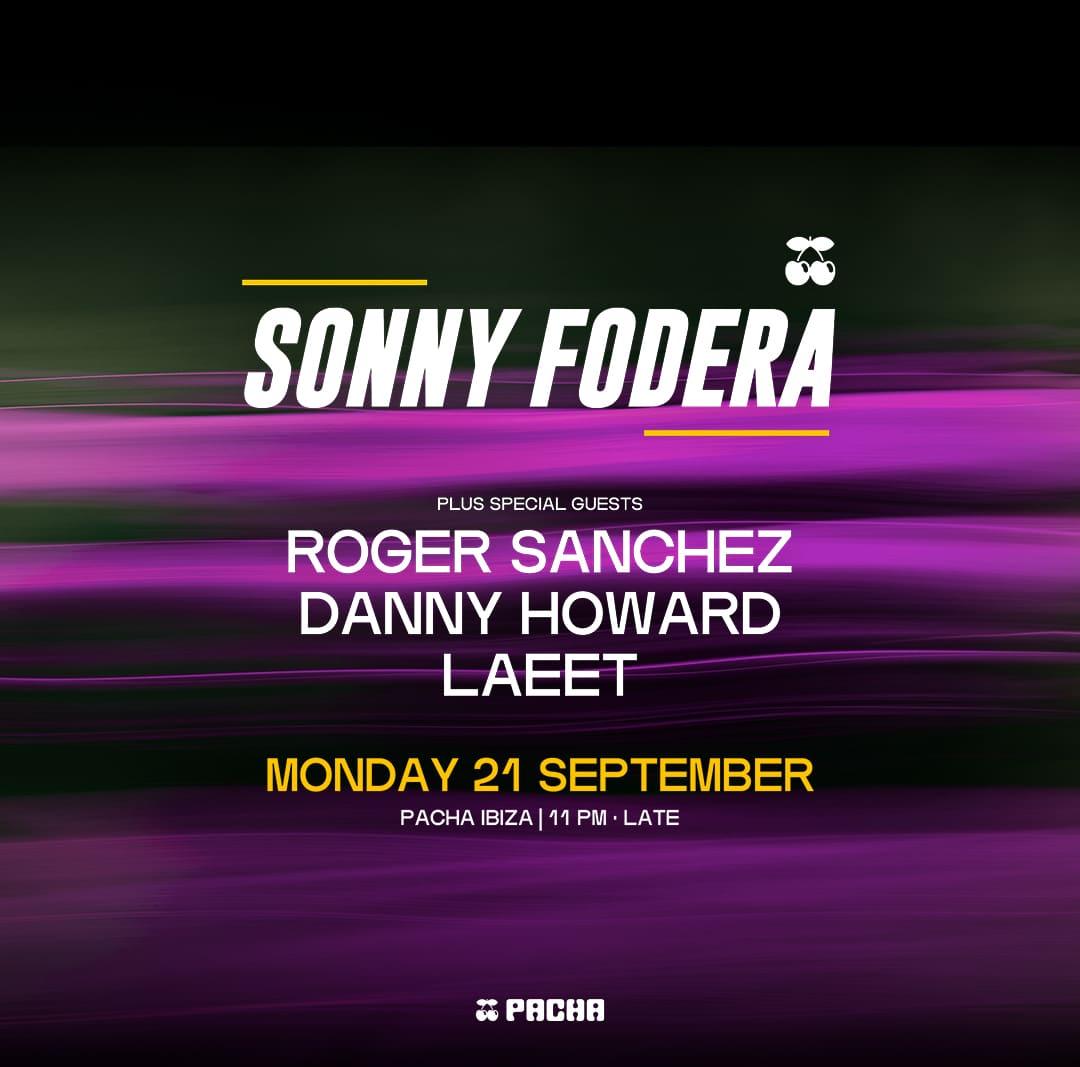 Sonny Fodera at Pacha on Monday, September 21, 2026