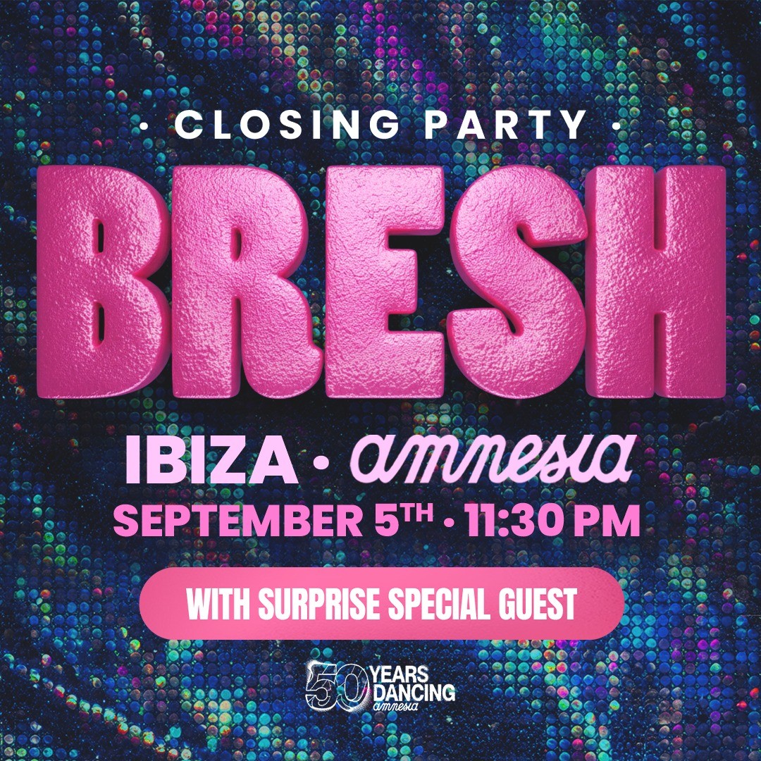 Bresh at Amnesia on Saturday, September 5, 2026