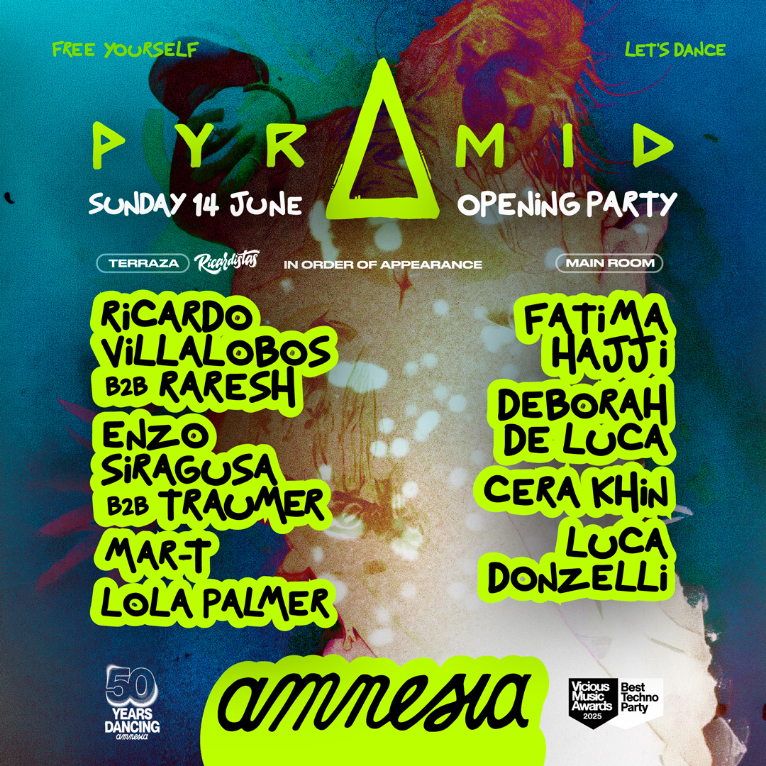 Pyramid at Amnesia on Sunday, June 14, 2026