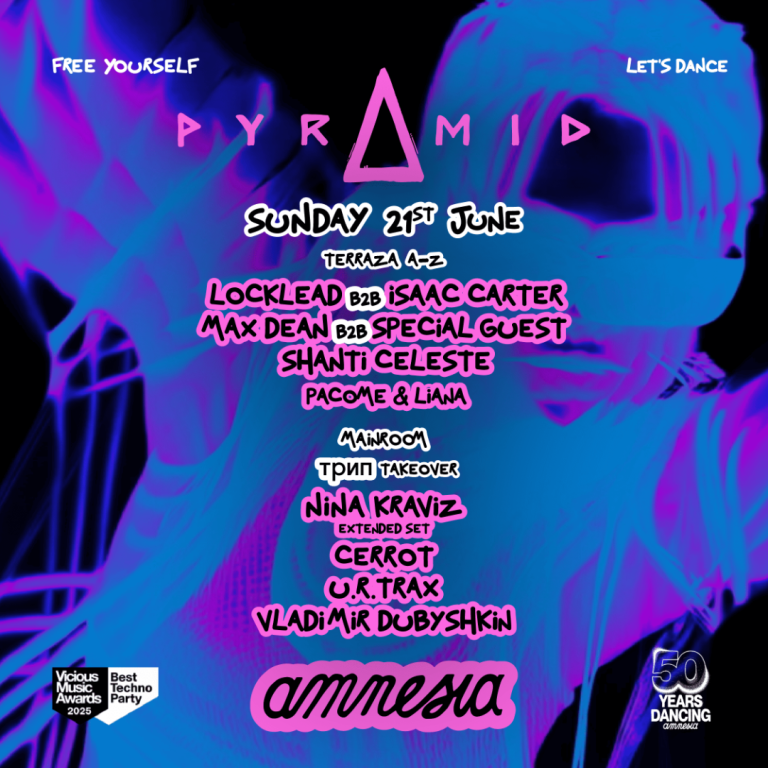 Pyramid at Amnesia on Sunday, June 21, 2026