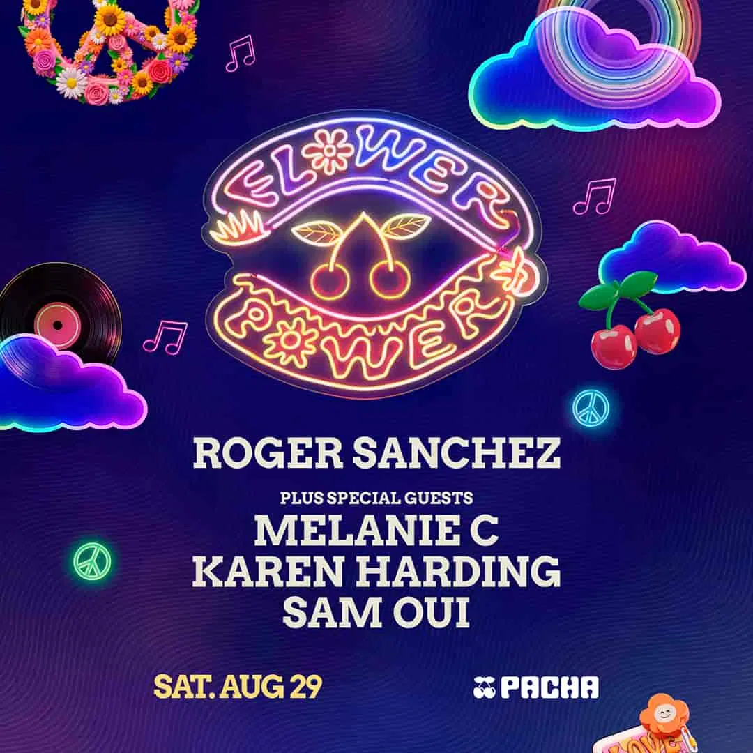 Flower Power at Pacha on Saturday, August 29, 2026
