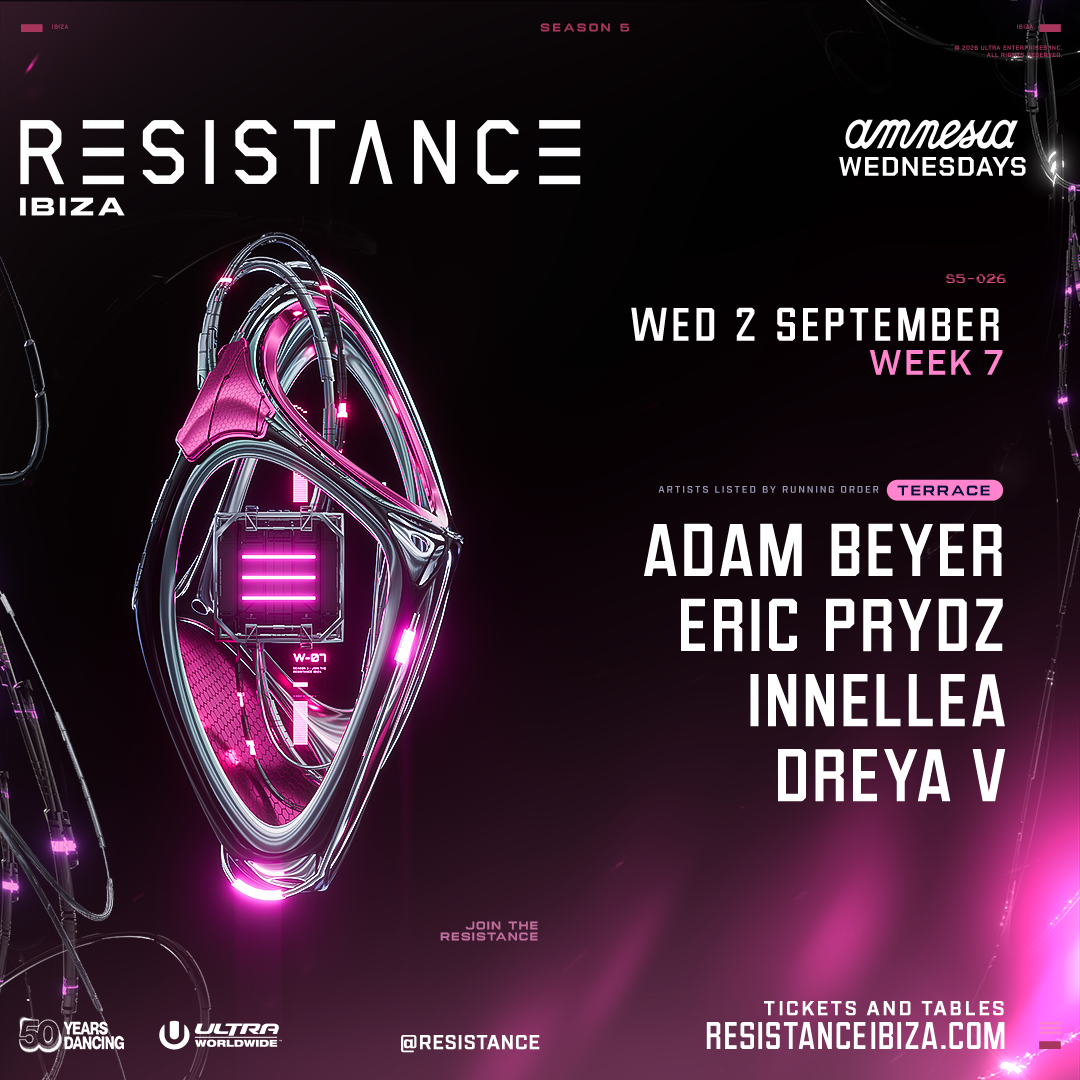 Resistance at Amnesia on Wednesday, September 2, 2026