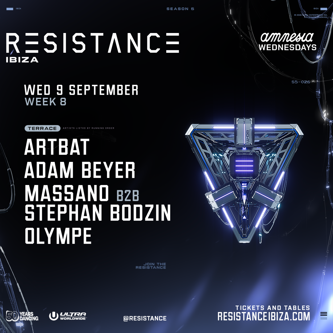 Resistance at Amnesia on Wednesday, September 9, 2026