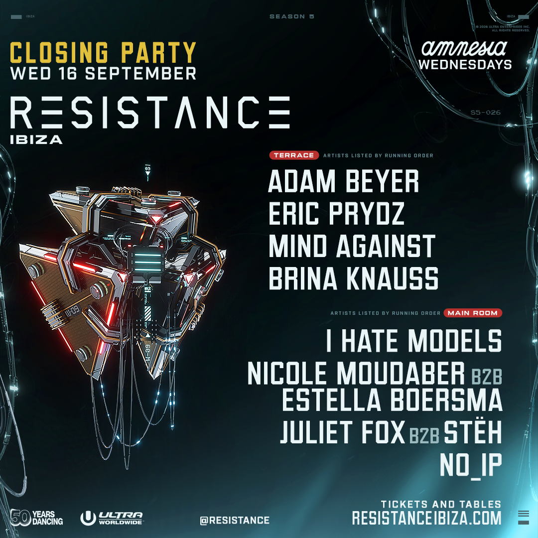 Resistance at Amnesia on Wednesday, September 16, 2026