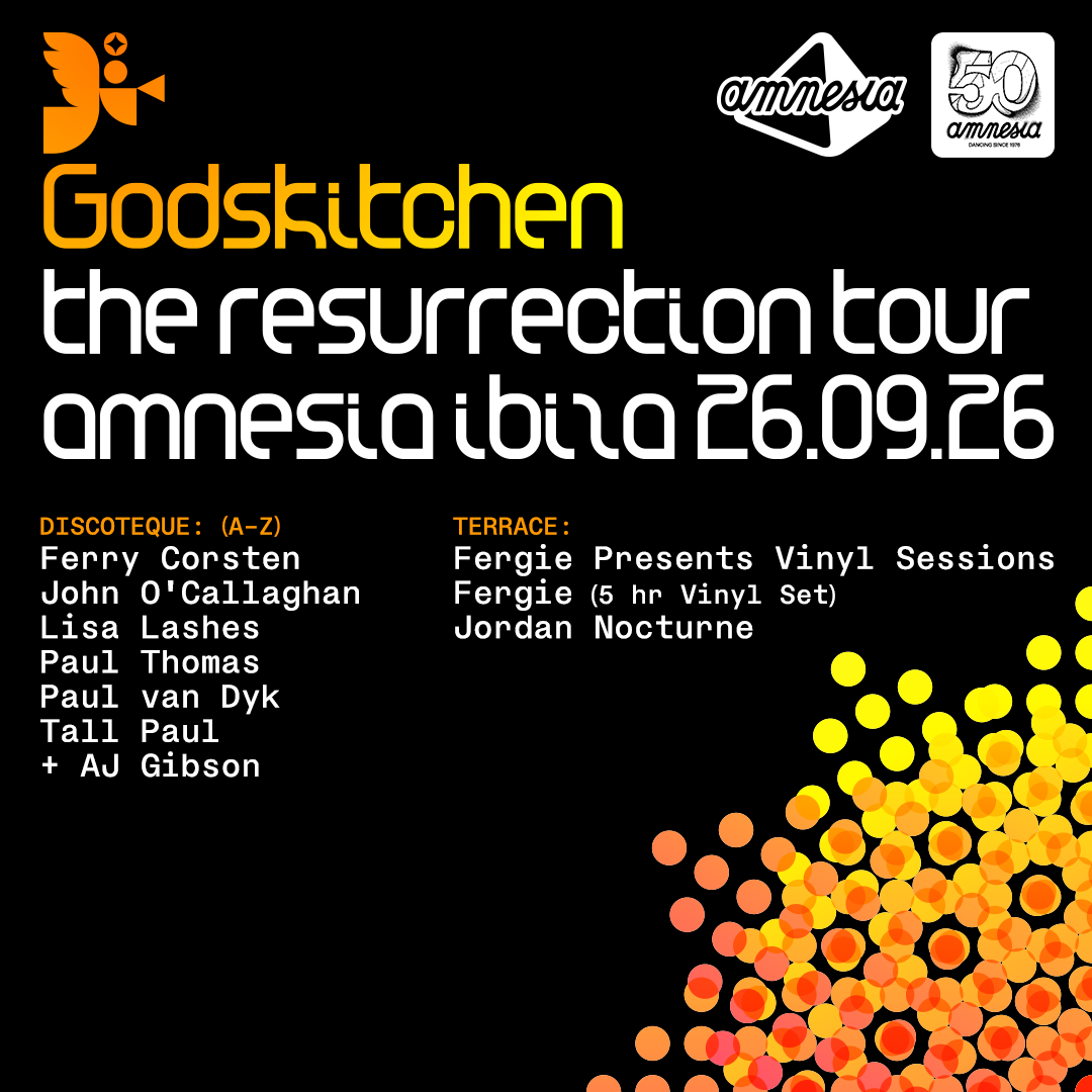 Godskitchen at Amnesia on Saturday, September 26, 2026