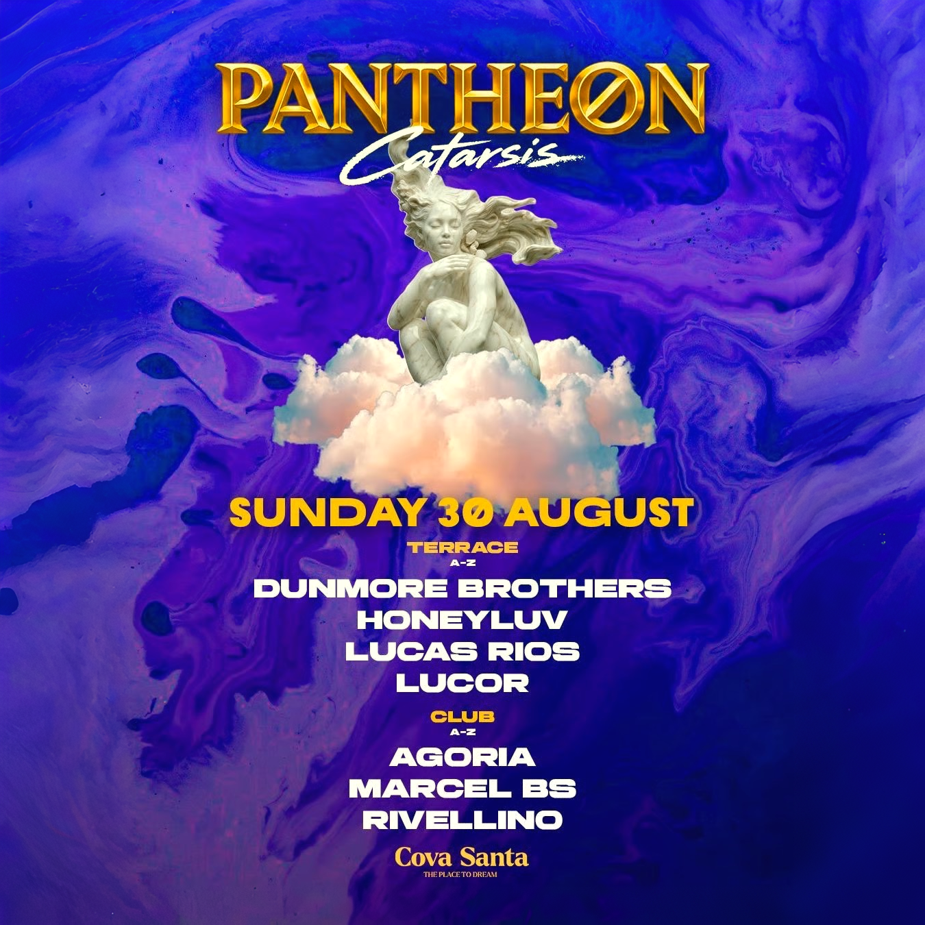 Pantheon at Cova Santa on Sunday, August 30, 2026