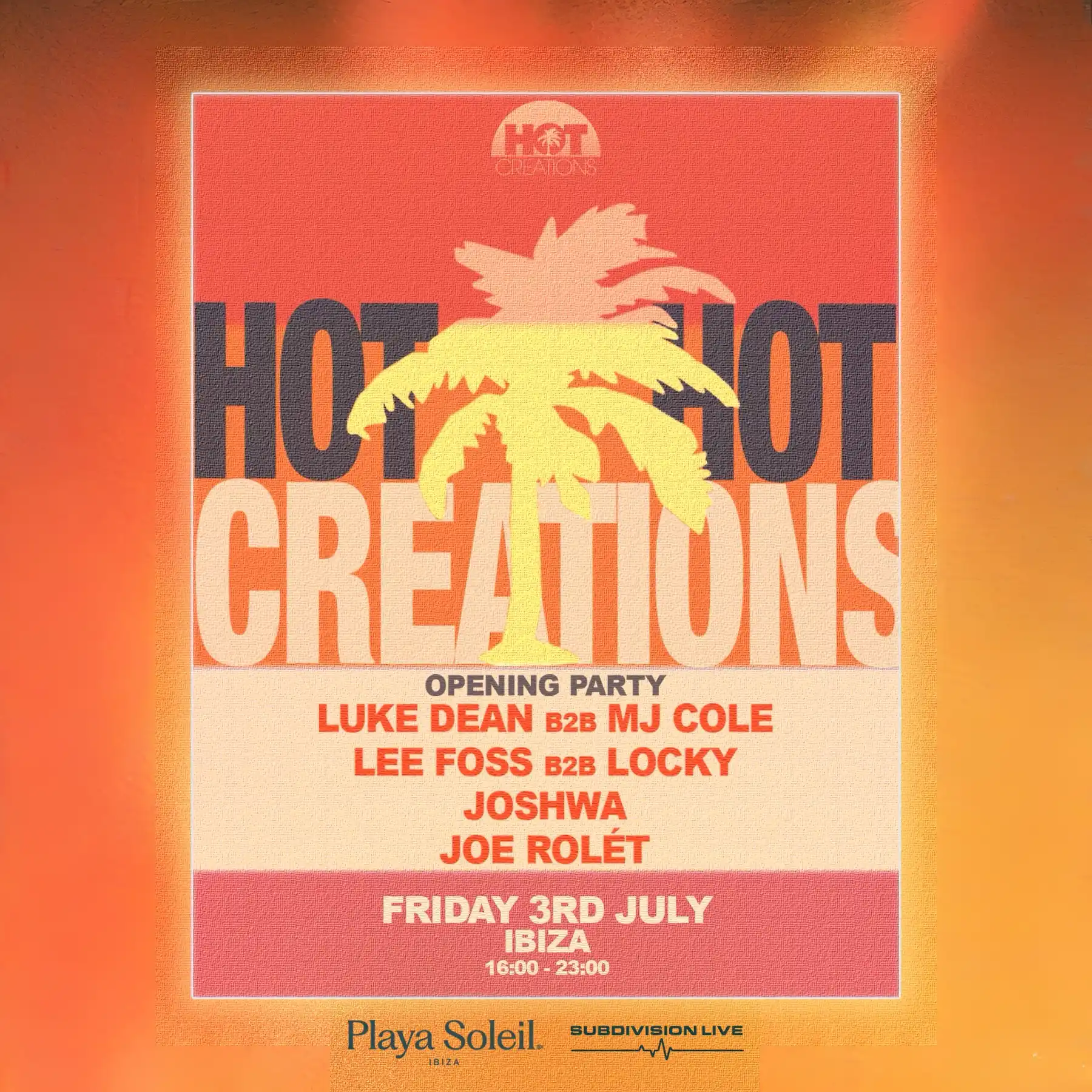 Hot Creations at Playa Soleil on Friday, July 3, 2026