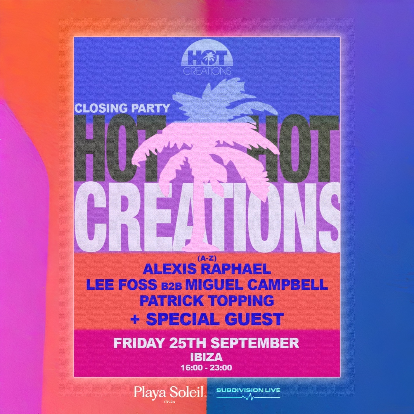 Hot Creations at Playa Soleil on Friday, September 25, 2026