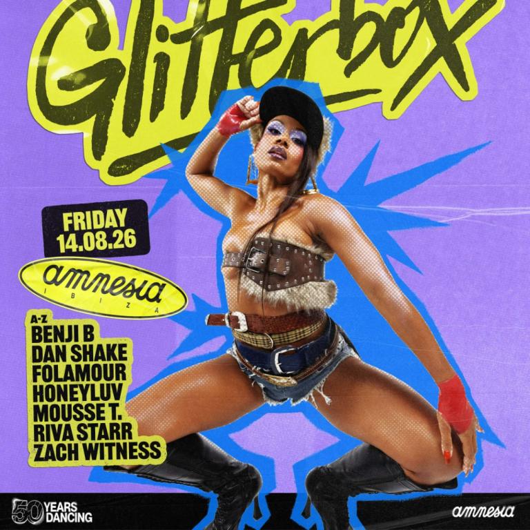 Glitterbox at Amnesia on Friday, August 14, 2026
