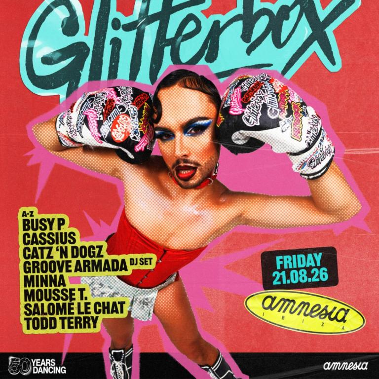 Glitterbox at Amnesia on Friday, August 21, 2026