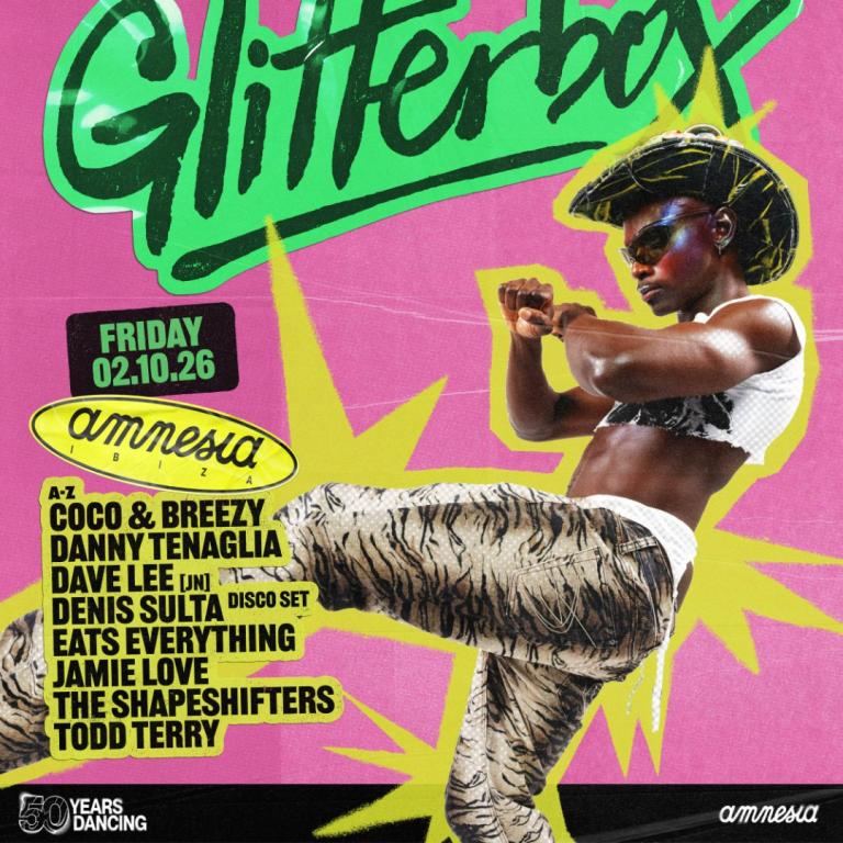 Glitterbox at Amnesia on Friday, October 2, 2026