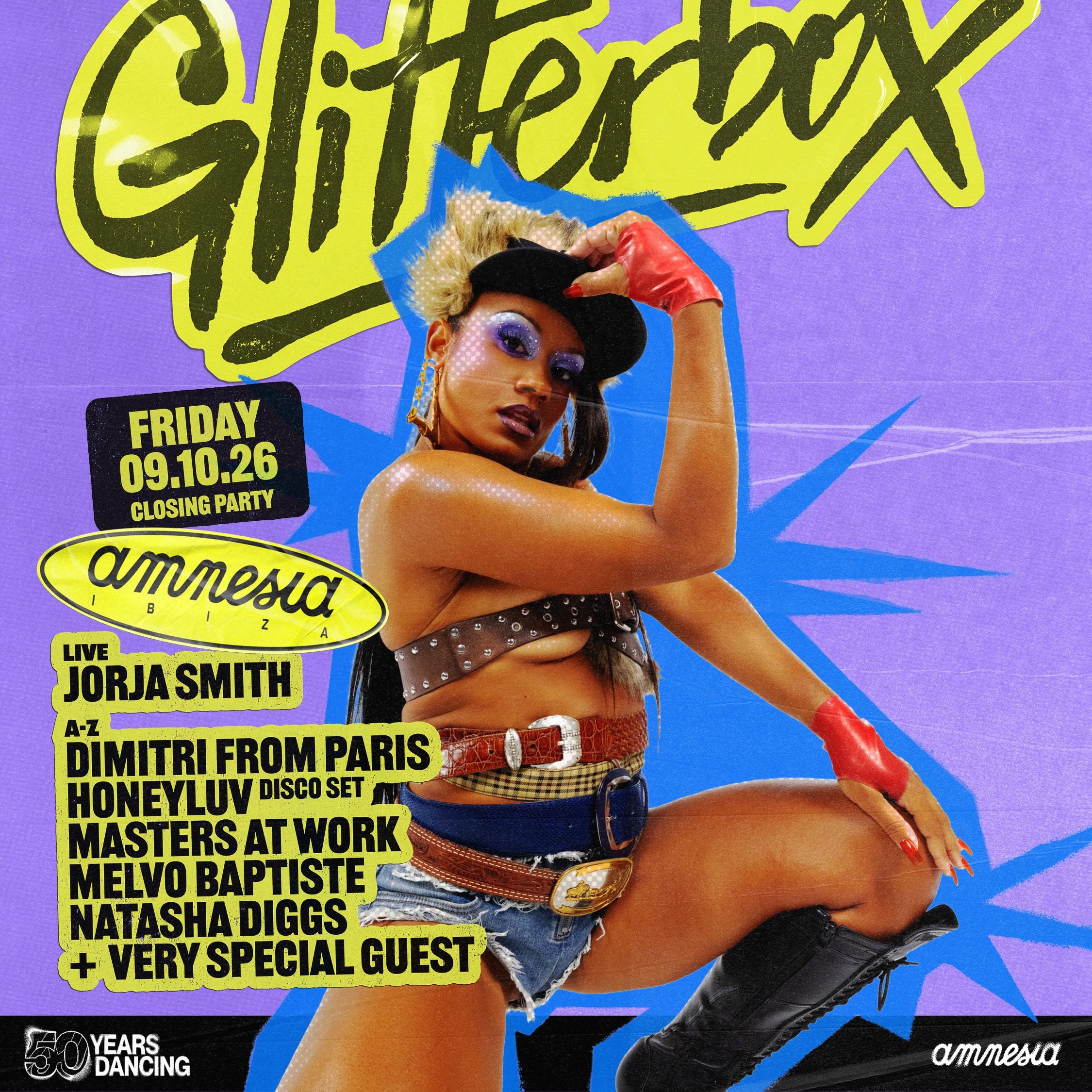 Glitterbox at Amnesia on Friday, October 9, 2026