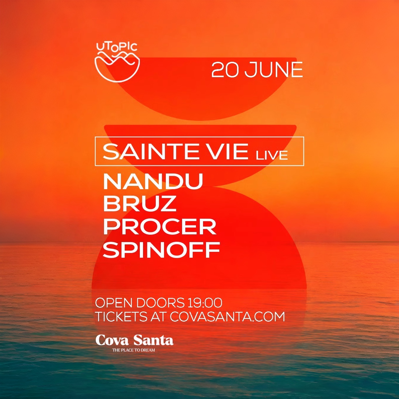 Utopic at Cova Santa on Saturday, June 20, 2026