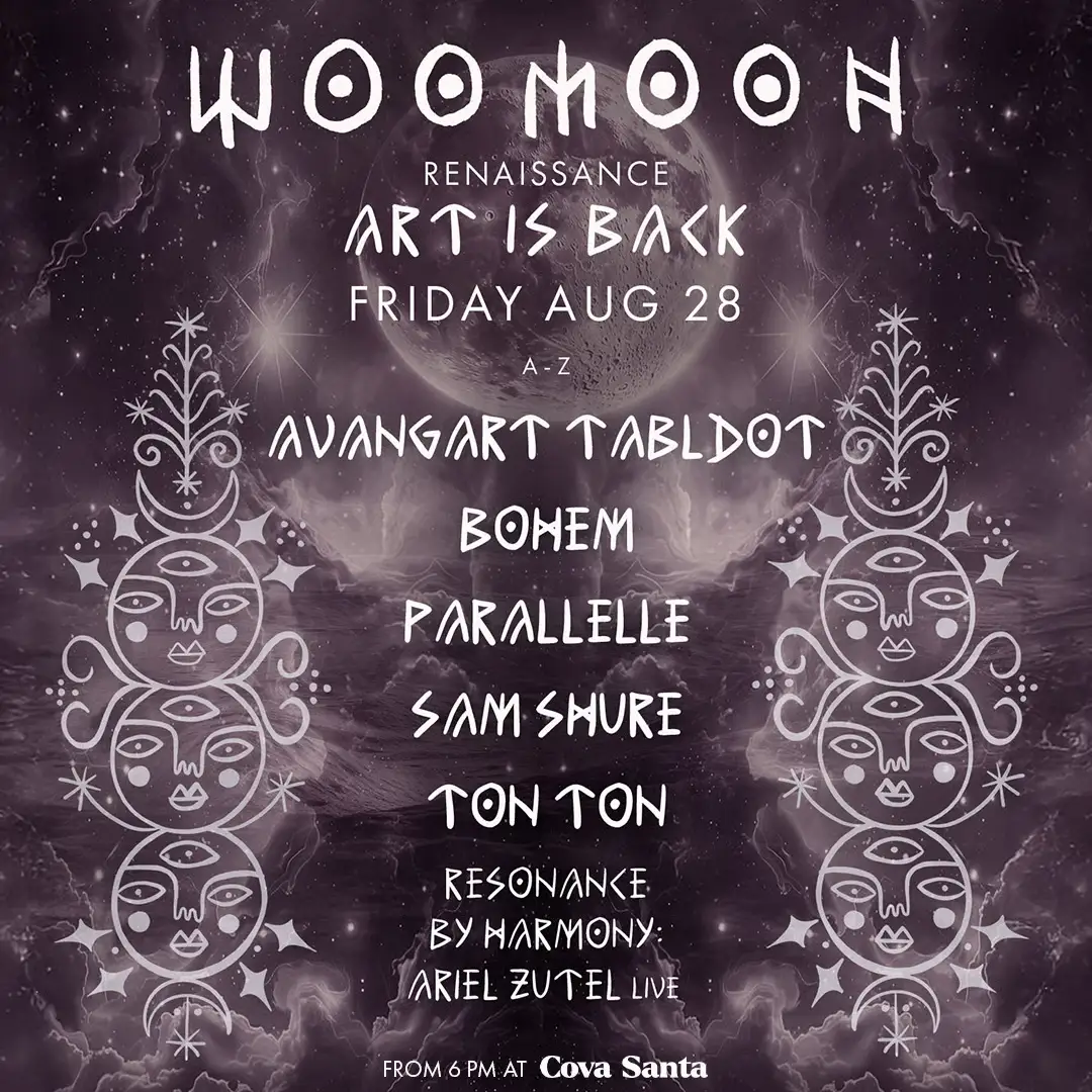 WooMoon at Cova Santa on Friday, August 28, 2026