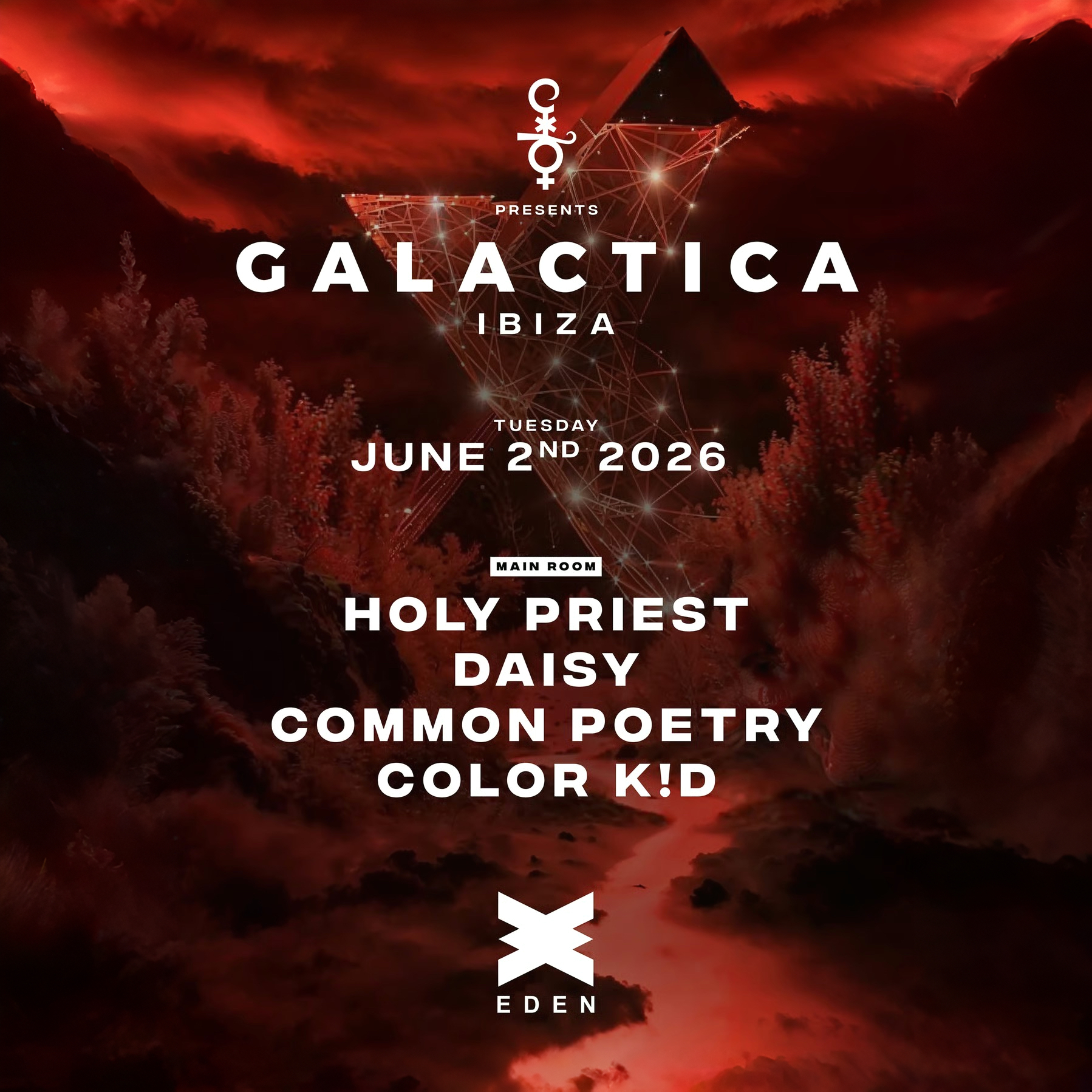 Galactica at Eden on Tuesday, June 2, 2026