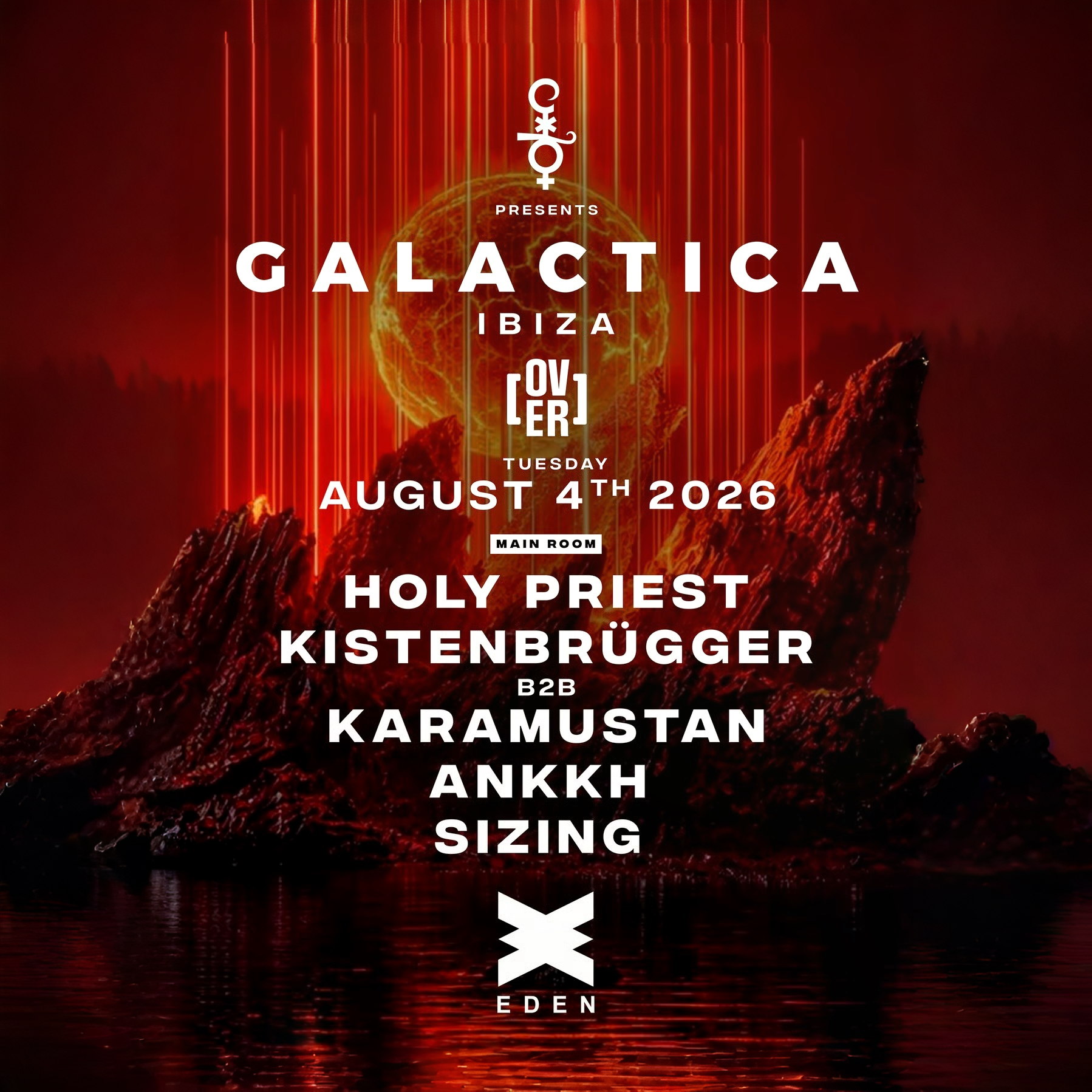 Galactica at Eden on Tuesday, August 4, 2026
