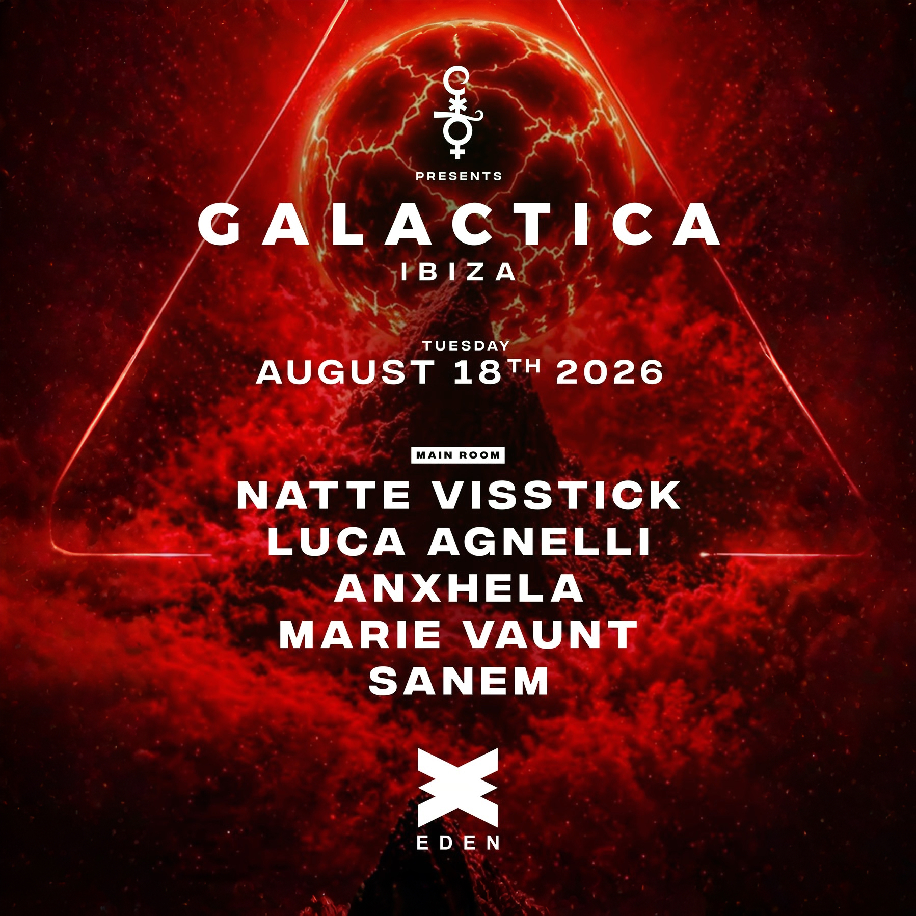 Galactica at Eden on Tuesday, August 18, 2026
