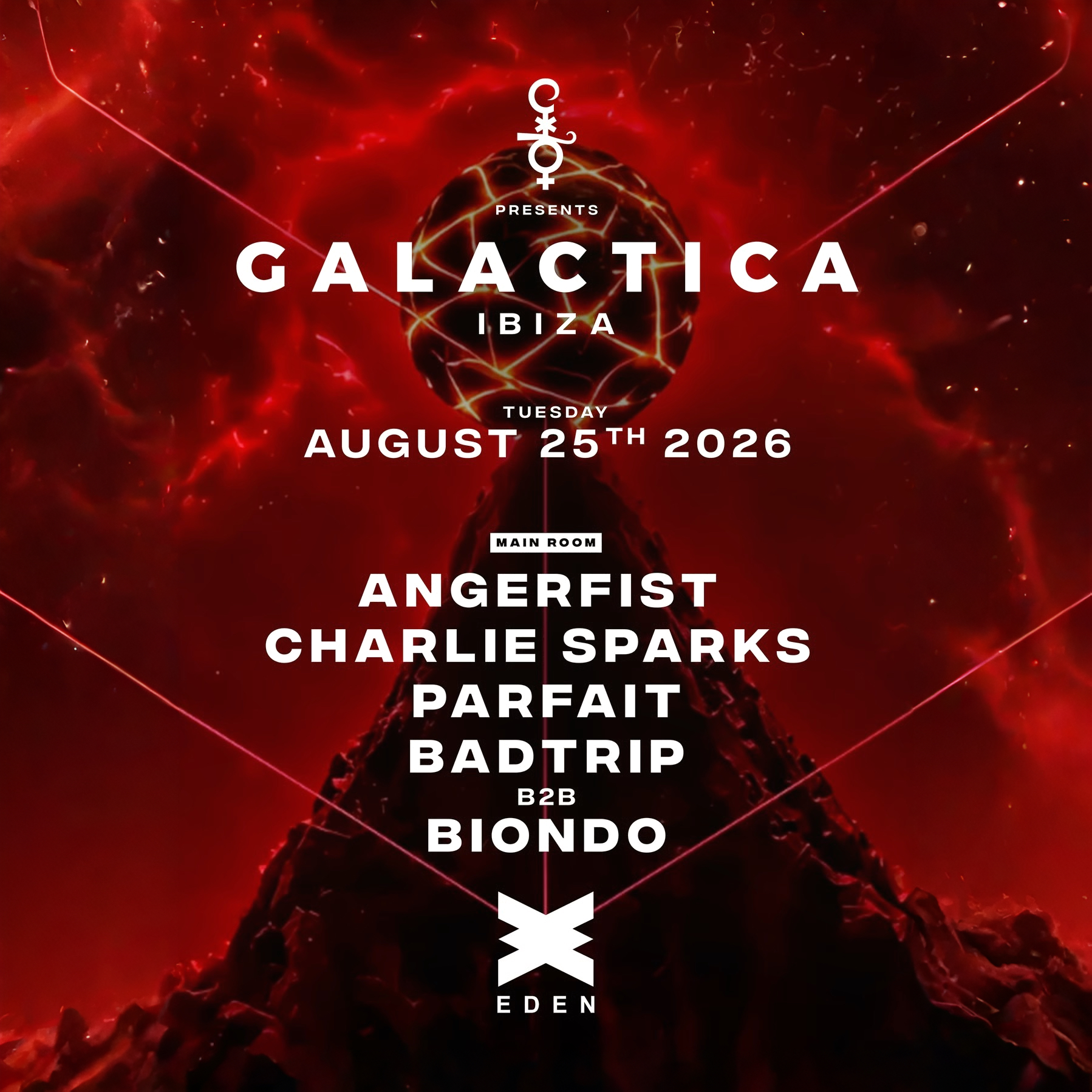 Galactica at Eden on Tuesday, August 25, 2026