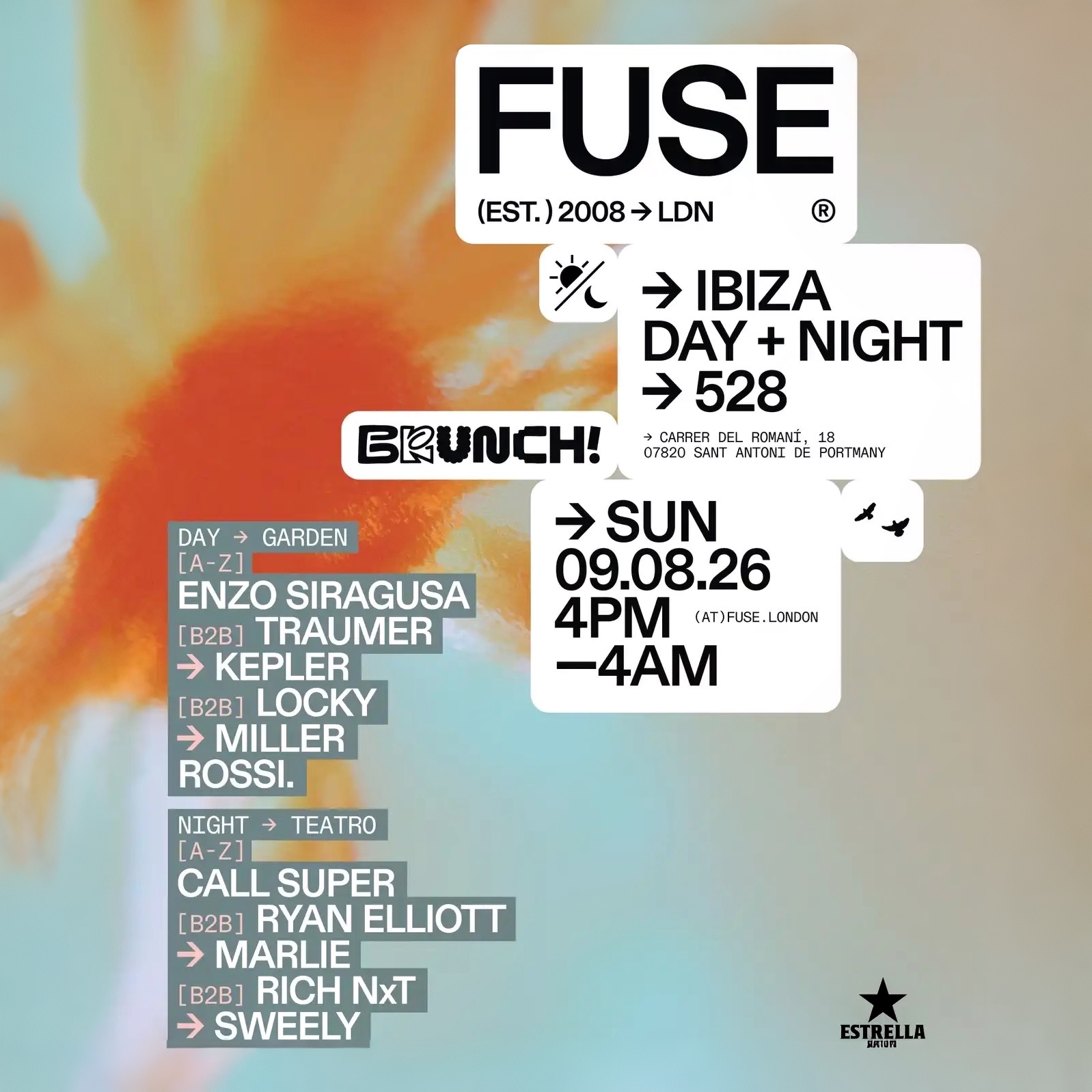 Fuse at 528 on Sunday, August 9, 2026
