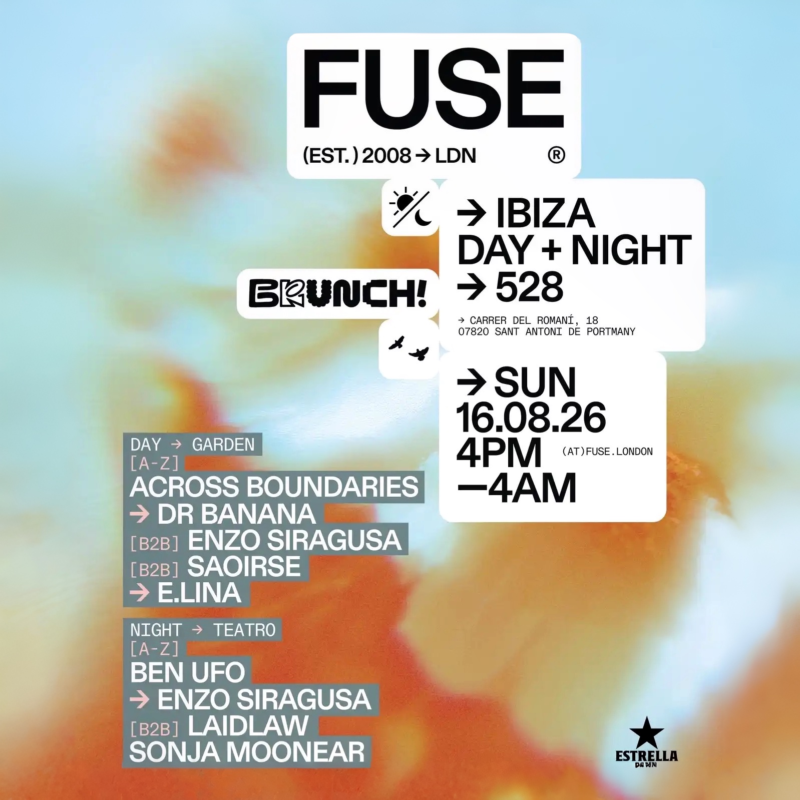 Fuse at 528 on Sunday, August 16, 2026