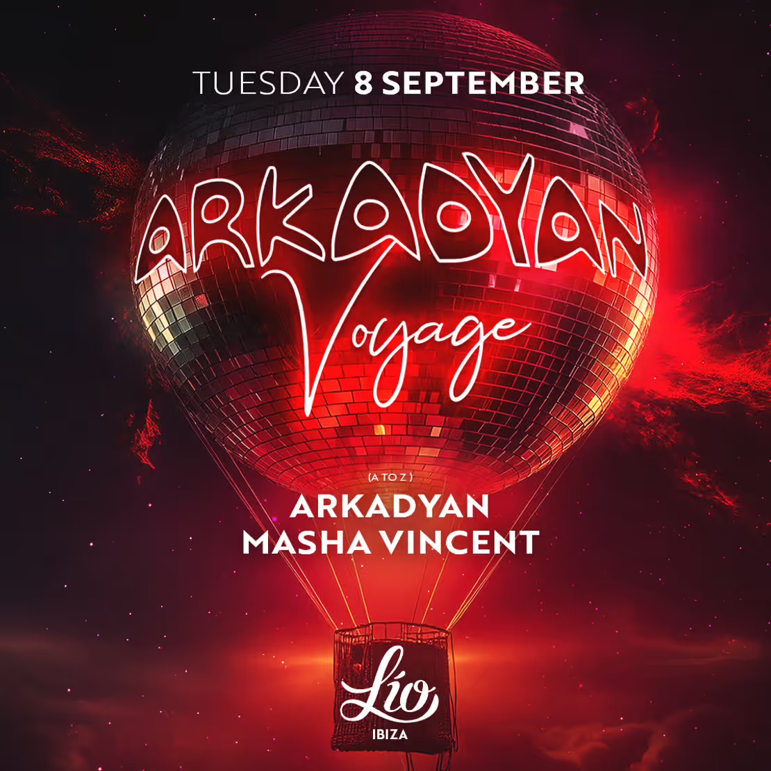 Arkadyan Voyage at Lio on Tuesday, September 8, 2026