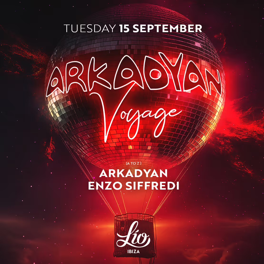 Arkadyan Voyage at Lio on Tuesday, September 15, 2026