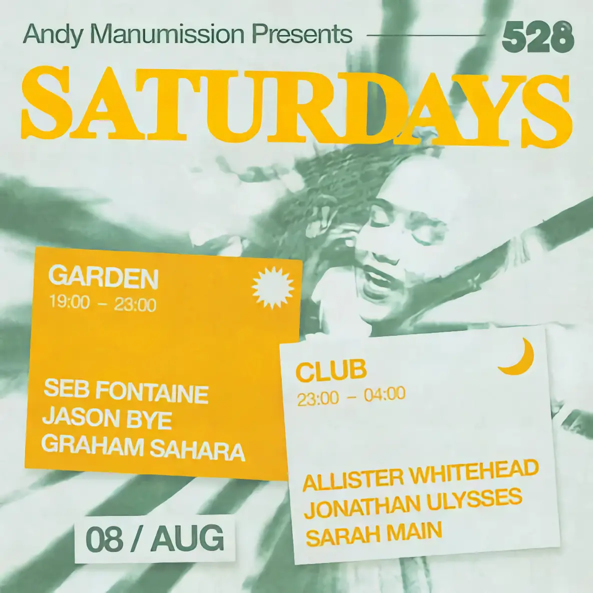 Saturdays at 528 on Saturday, August 8, 2026