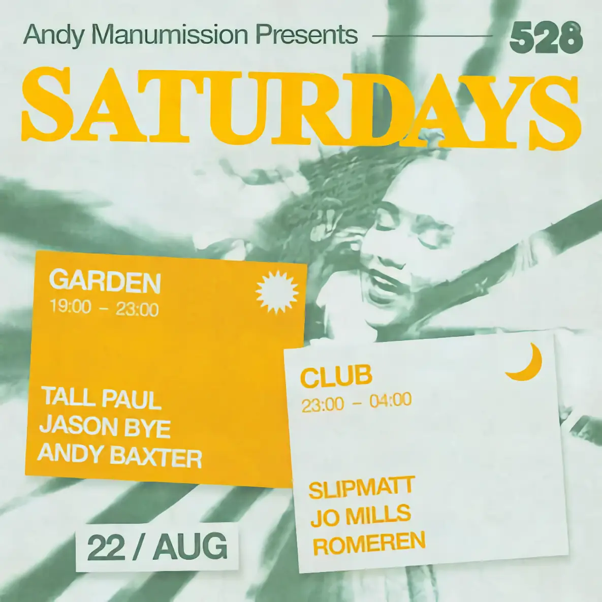 Saturdays at 528 on Saturday, August 22, 2026