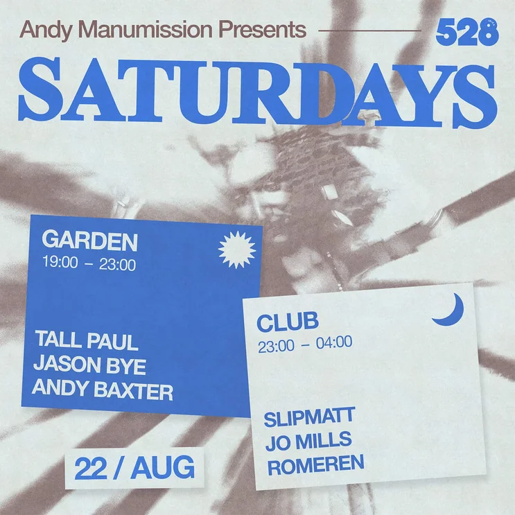 Saturdays at 528 on Saturday, August 22, 2026