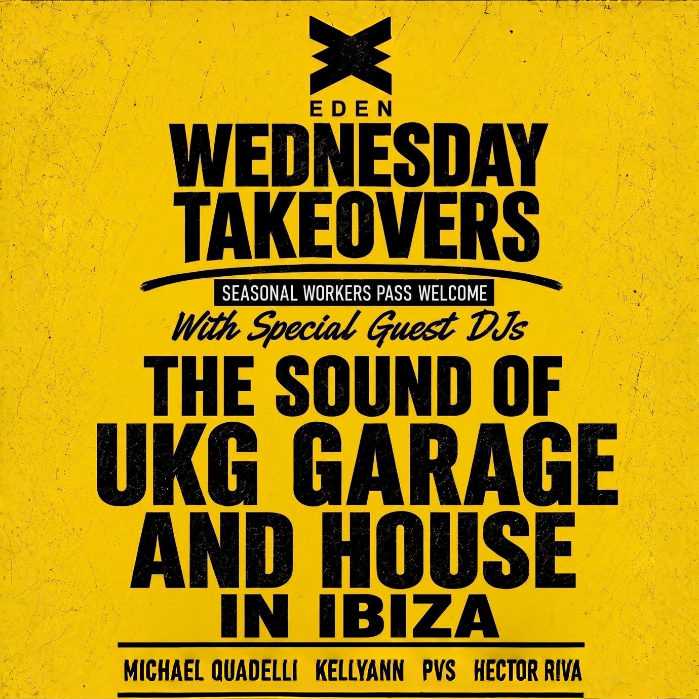 Wednesday Takeovers at Eden on Wednesday, September 9, 2026