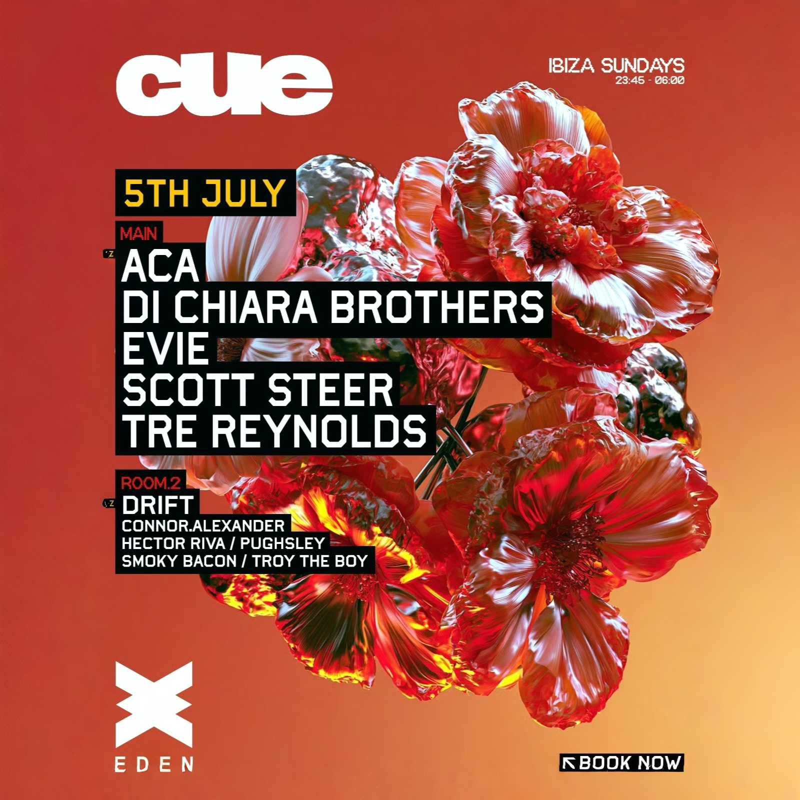 Cue at Eden on Sunday, July 5, 2026