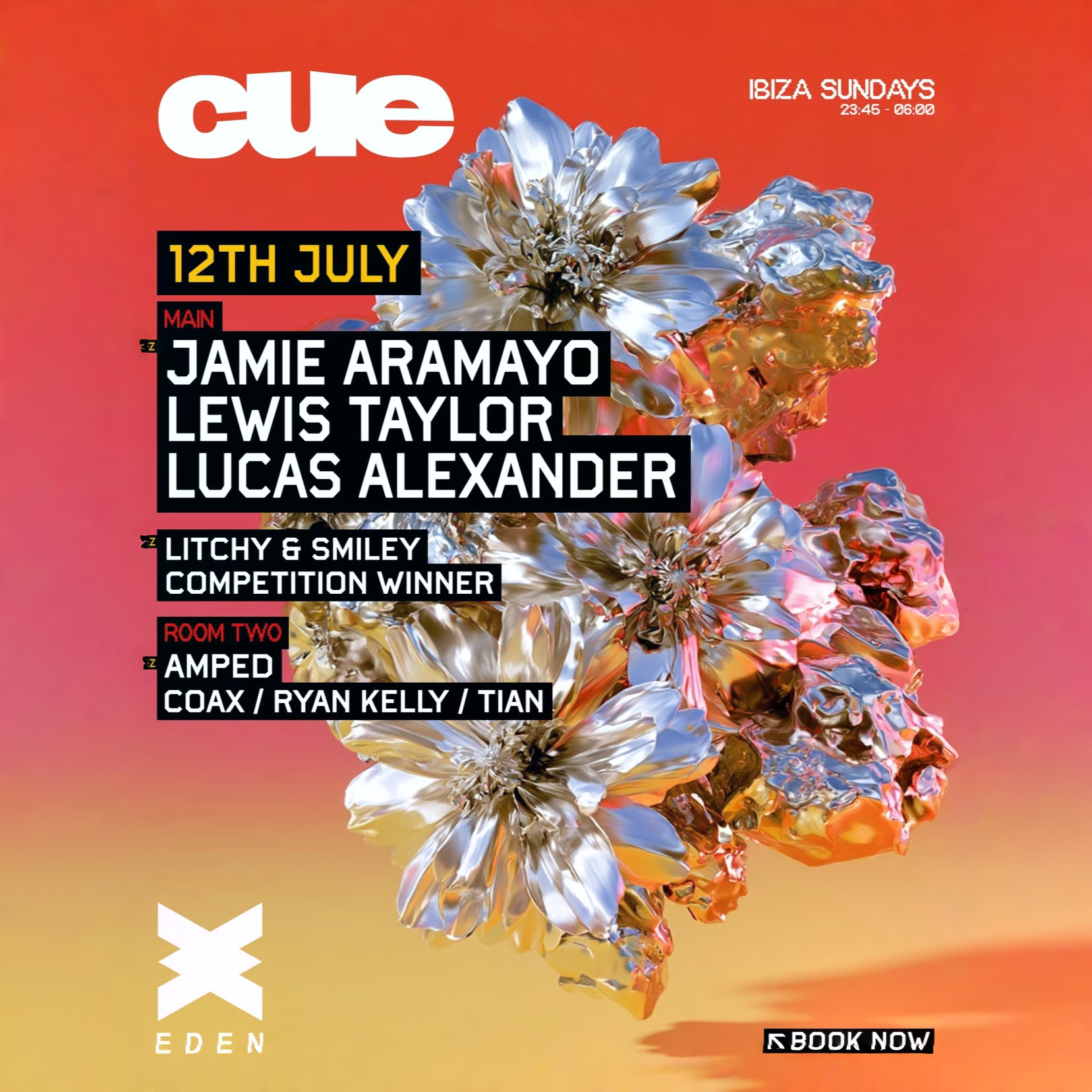 Cue at Eden on Sunday, July 12, 2026