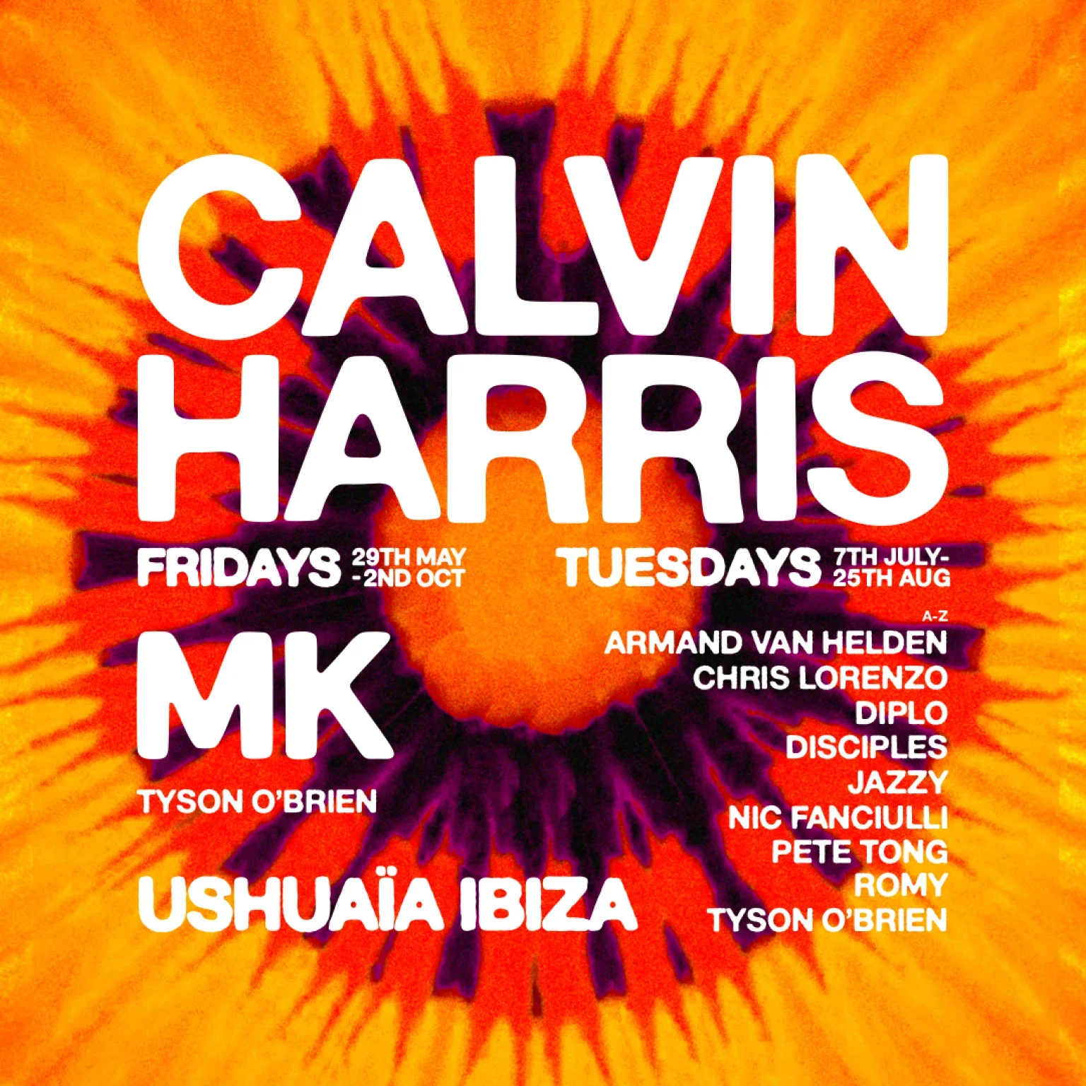Calvin Harris at Ushuaïa on Friday, August 7, 2026