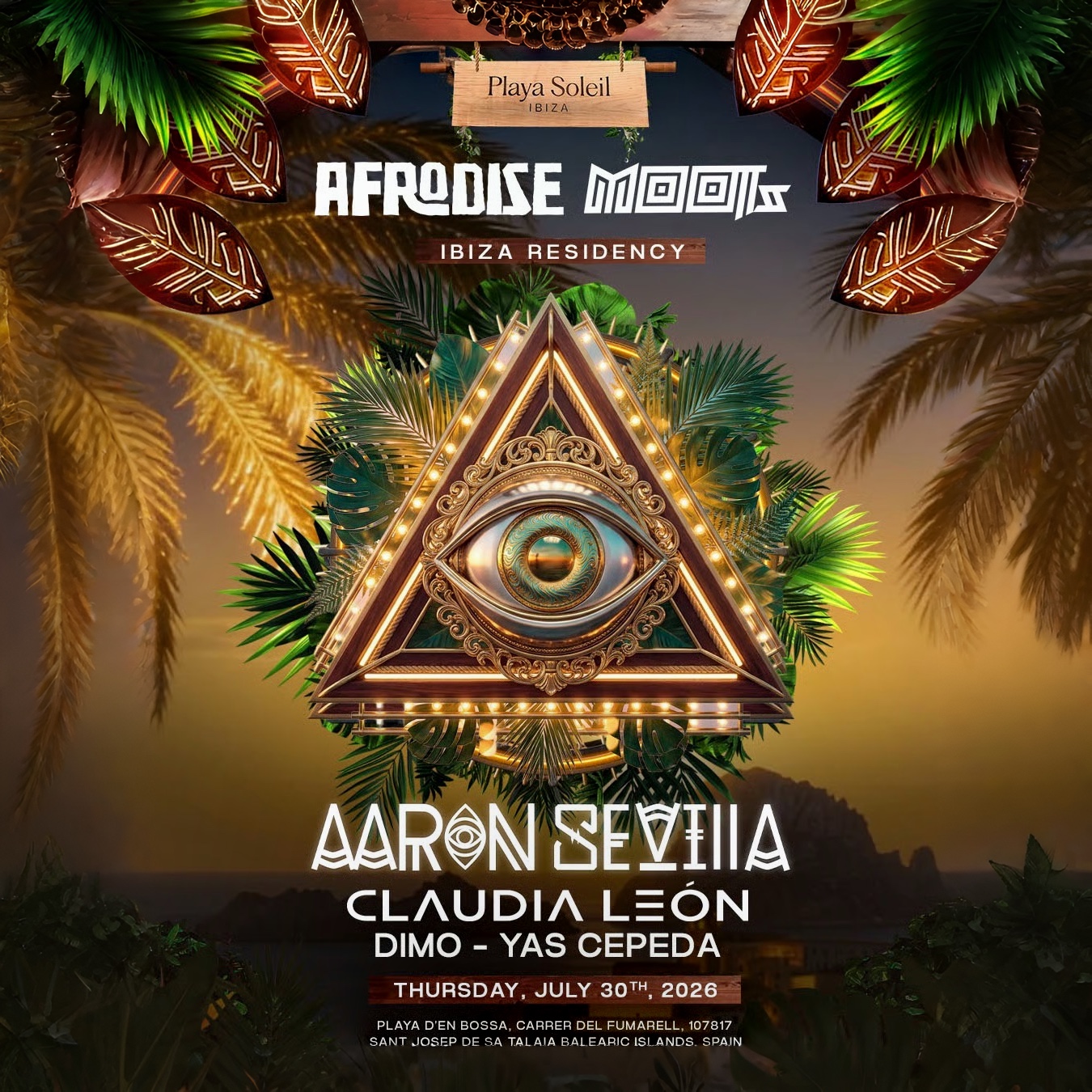 Afrodise &amp; Moots at Playa Soleil on Thursday, July 30, 2026