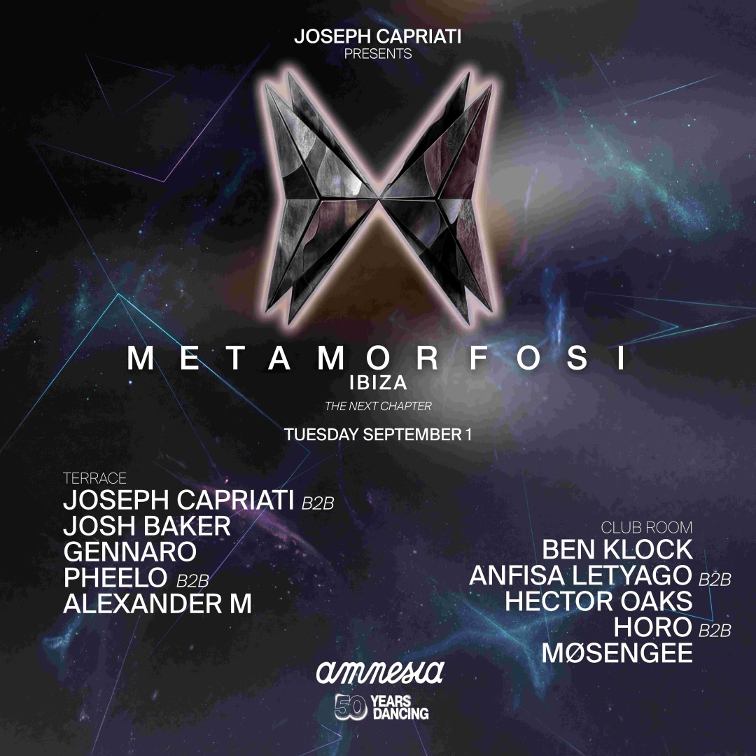Metamorfosi at Amnesia on Tuesday, September 1, 2026