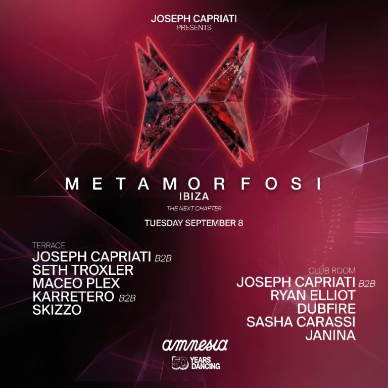 Metamorfosi at Amnesia on Tuesday, September 8, 2026