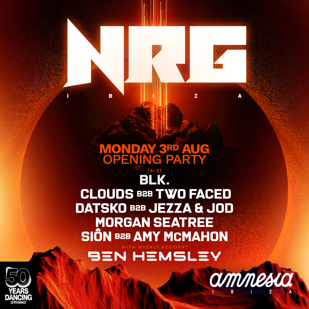 Nrg at Amnesia on Monday, August 3, 2026