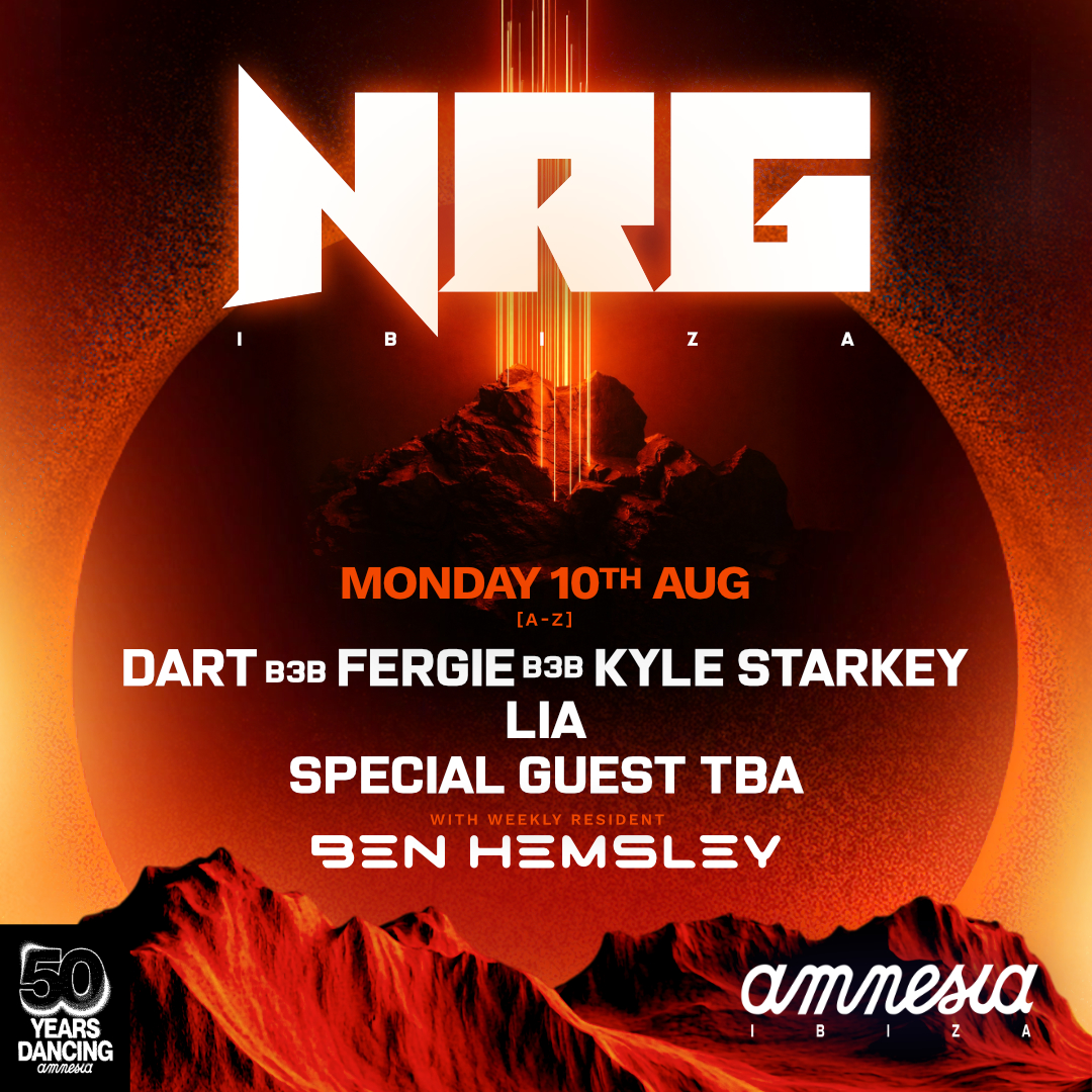 Nrg at Amnesia on Monday, August 10, 2026