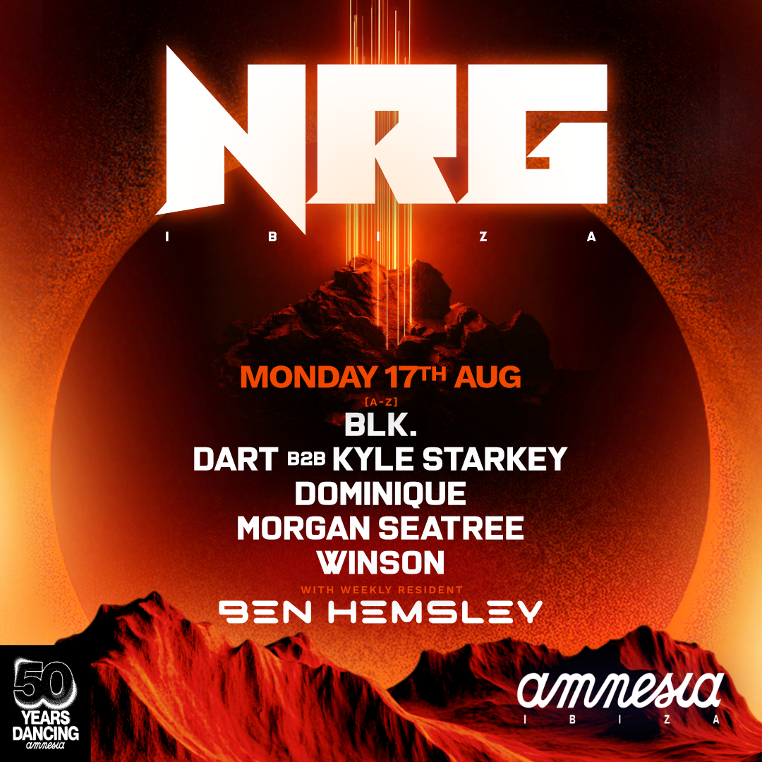 Nrg at Amnesia on Monday, August 17, 2026