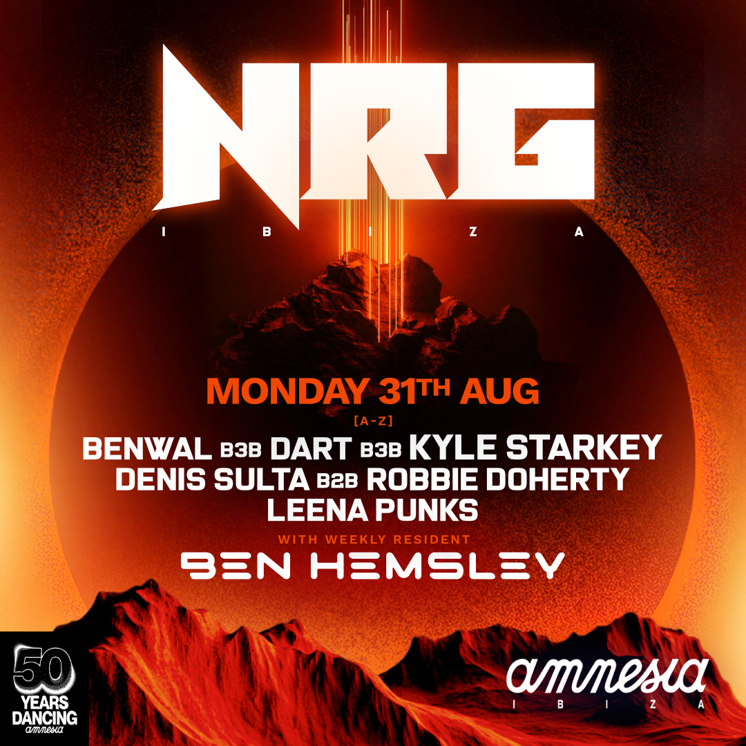 Nrg at Amnesia on Monday, August 31, 2026