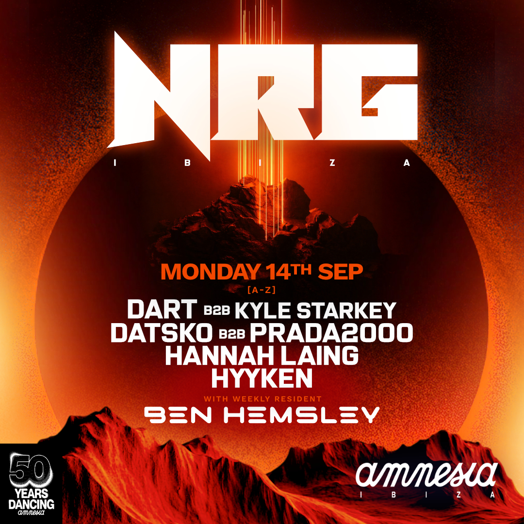 Nrg at Amnesia on Monday, September 14, 2026