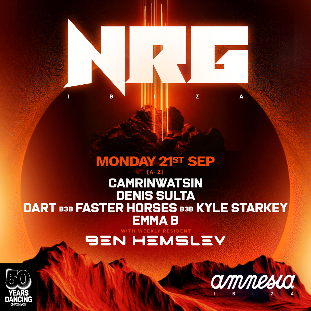 Nrg at Amnesia on Monday, September 21, 2026