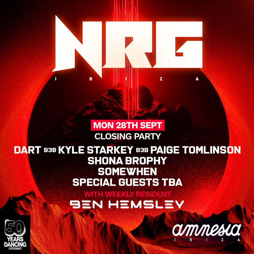 Nrg at Amnesia on Monday, September 28, 2026