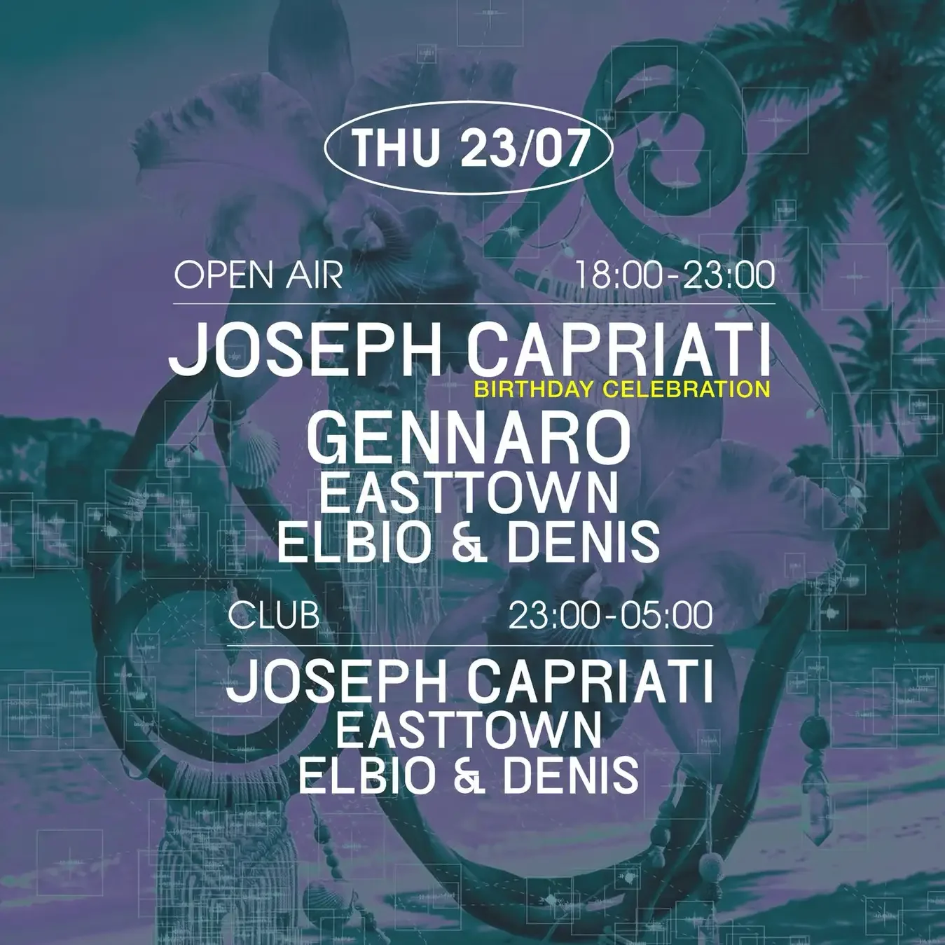 Joseph Capriati's Birthday at Cova Santa on Thursday, July 23, 2026